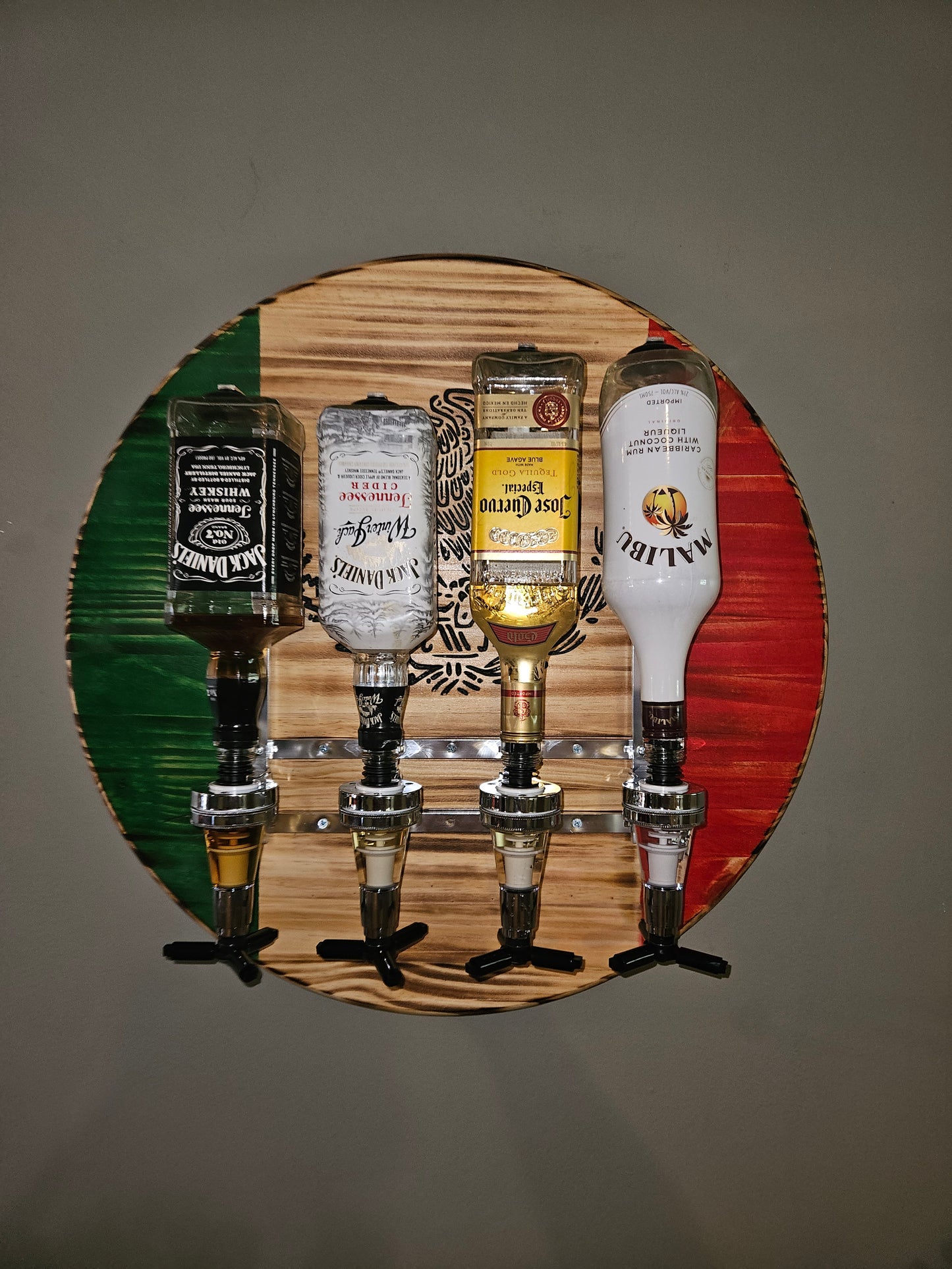 24" Mexico Flag Liquor Dispenser