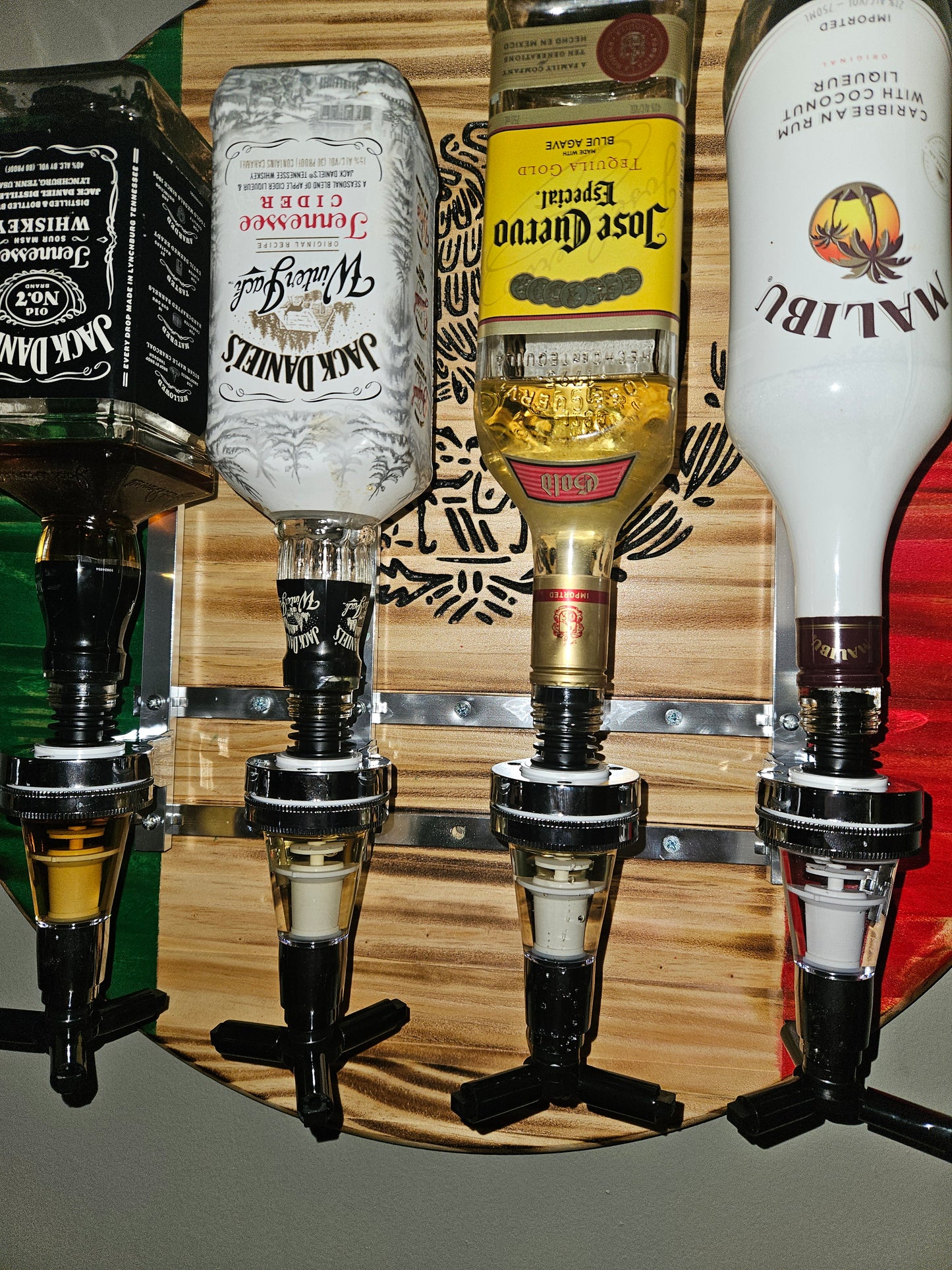 24" Mexico Flag Liquor Dispenser